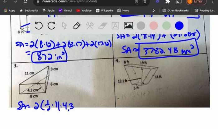 Unit 11 volume and surface area answers