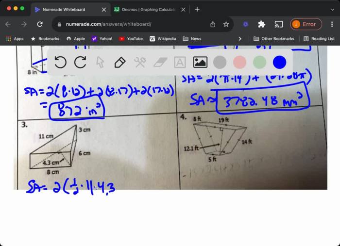 Unit 11 volume and surface area answers